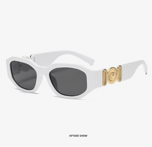 Load image into Gallery viewer, SUNGLASSES - GOLD &quot;WHITE&quot;
